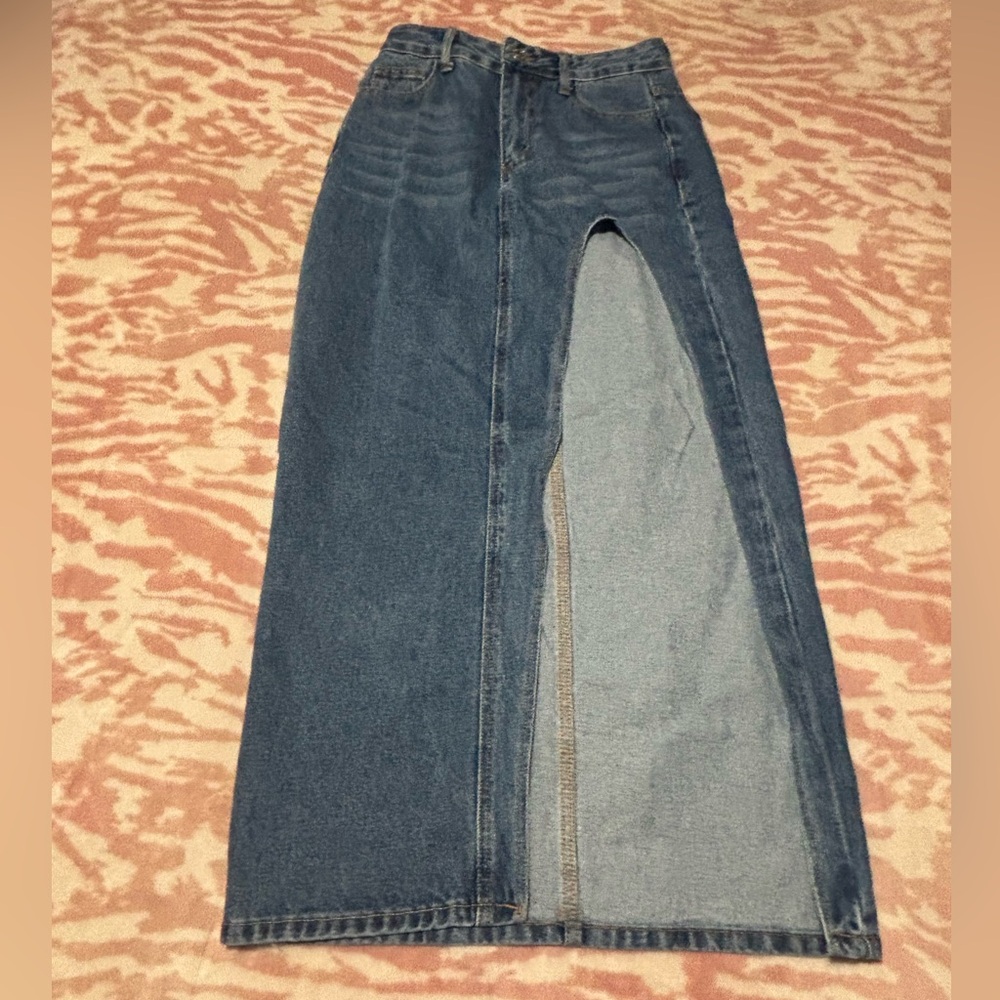SHEIN Denim Maxi Skirt